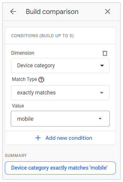 Mobile Traffic Comparison set up